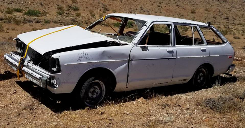 David Nehrbass and his crew actually began the recovery process, towing the Datsun a mile with a Ford F-350. Photo Credit: Motorsports Safety Solutions